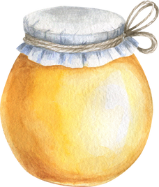 Honey Pot Watercolor Illustration